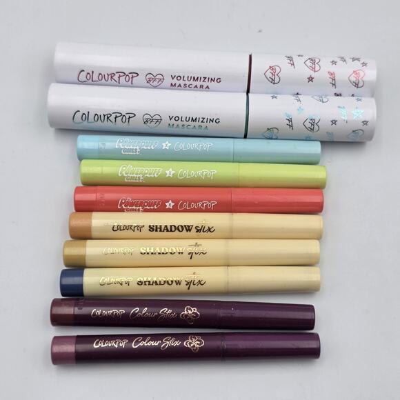 ColourPop Shadow Stix + Volumizing Mascara Mixed Lot 10 Pieces - Picture 1 of 5